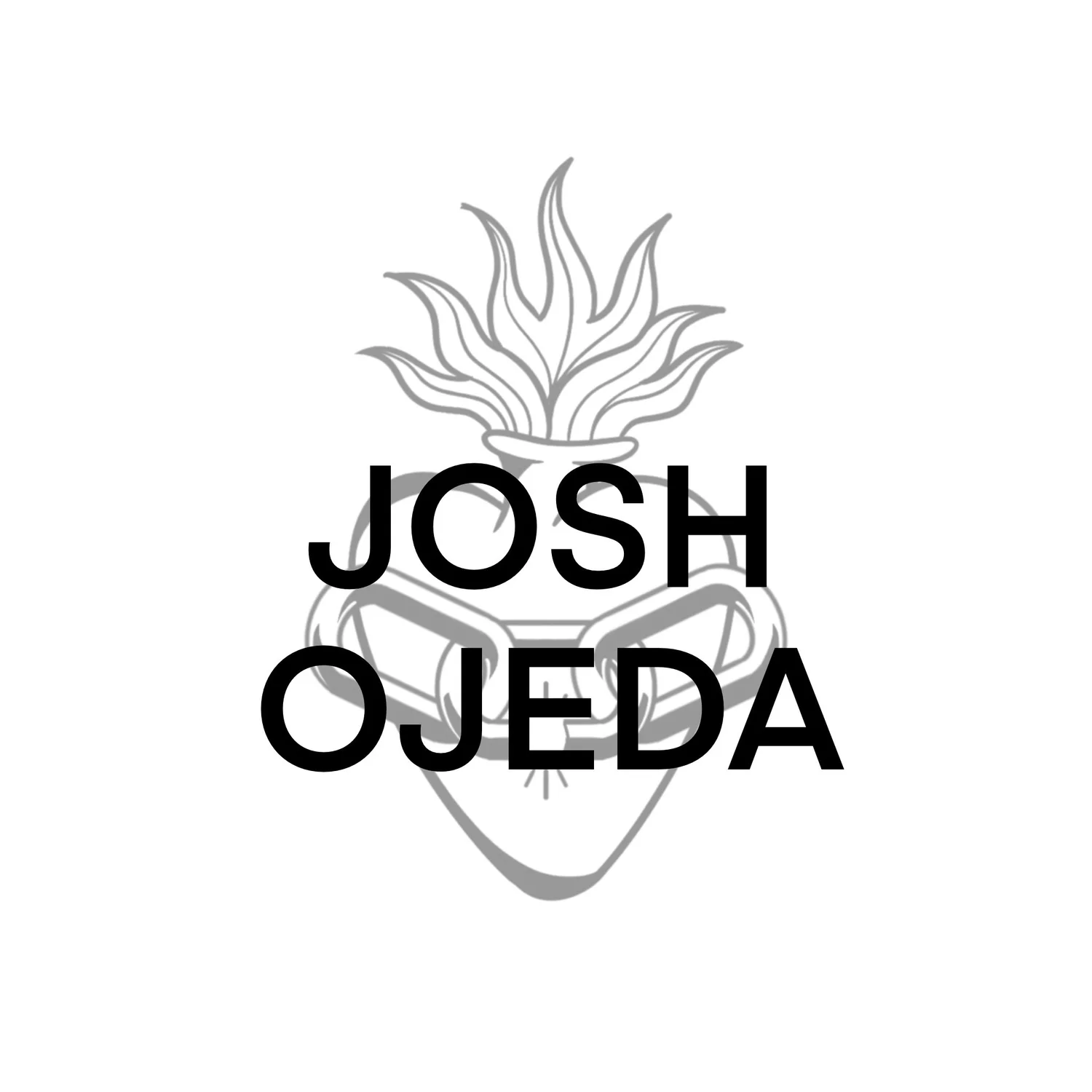Josh Ojeda — flaming heart artist card