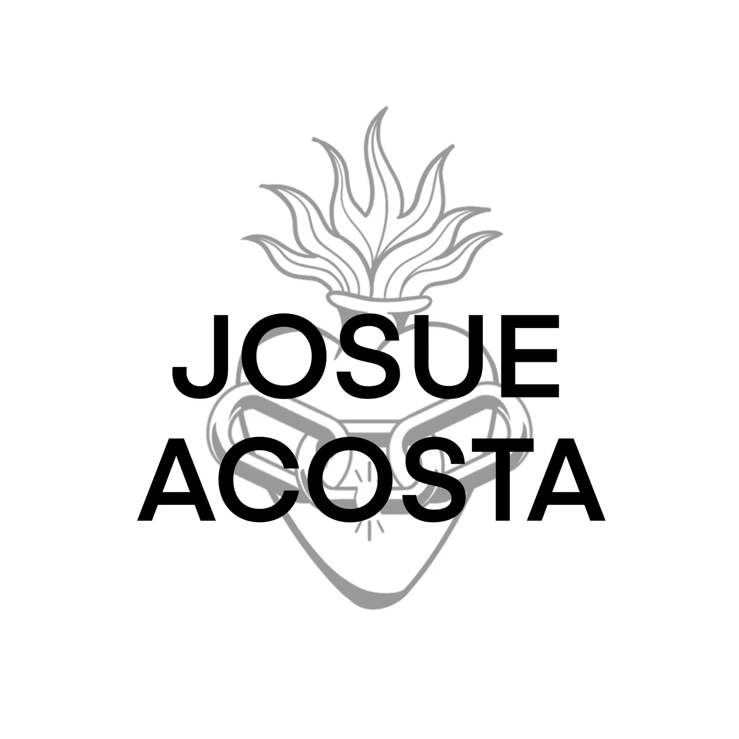Josue Acosta — flaming heart artist card