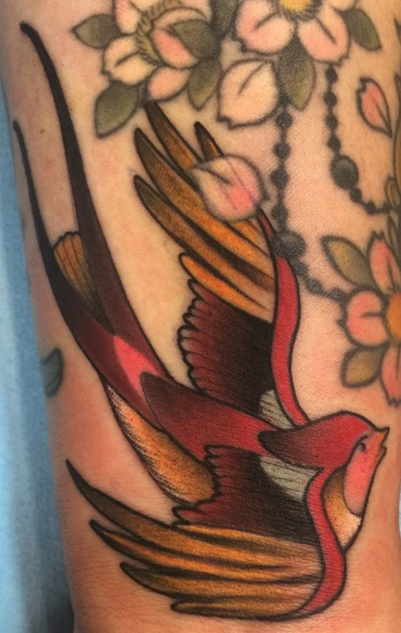 Bird tattoo by Jeremy Swan