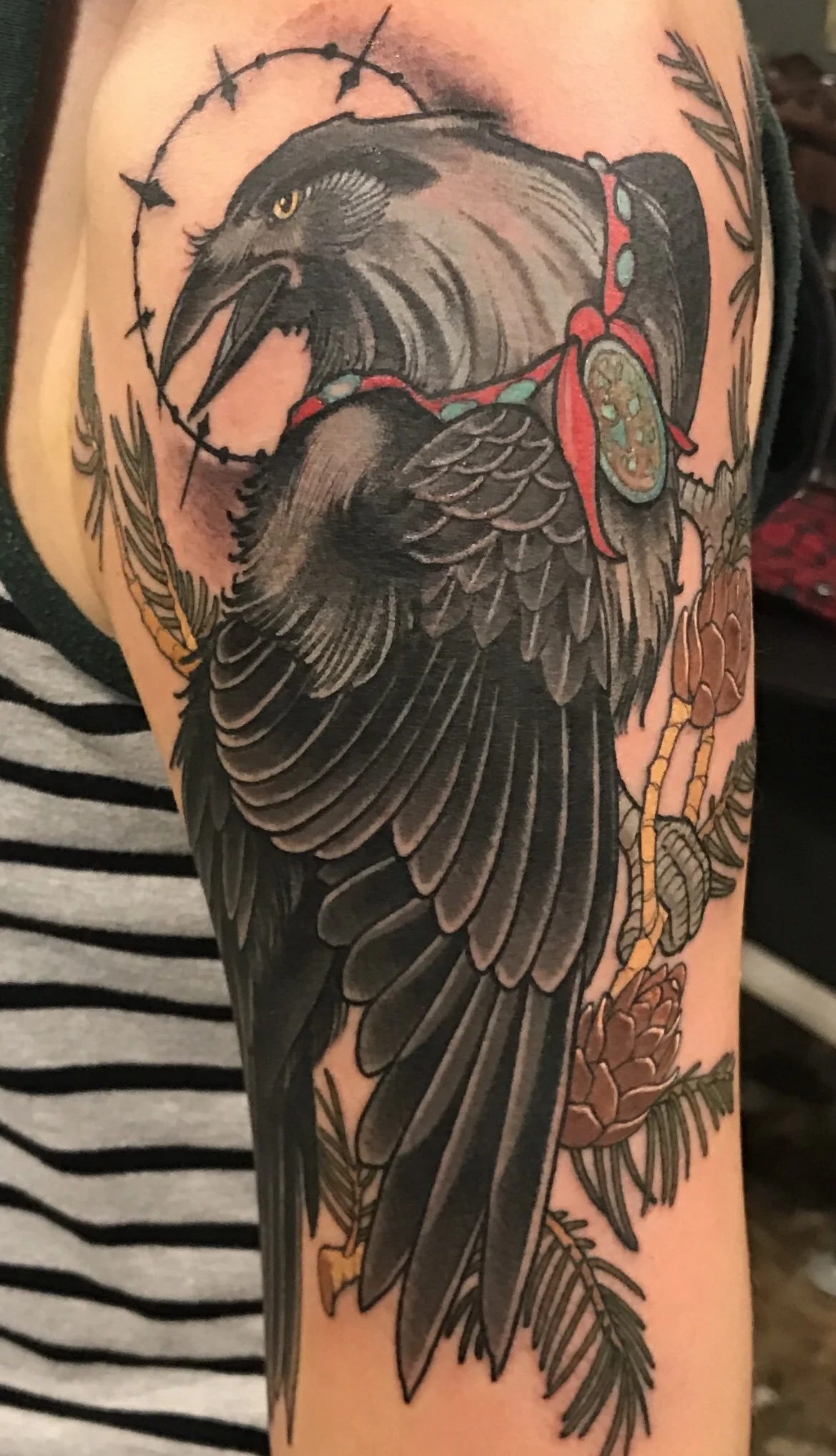 Bird tattoo by Jeremy Swan