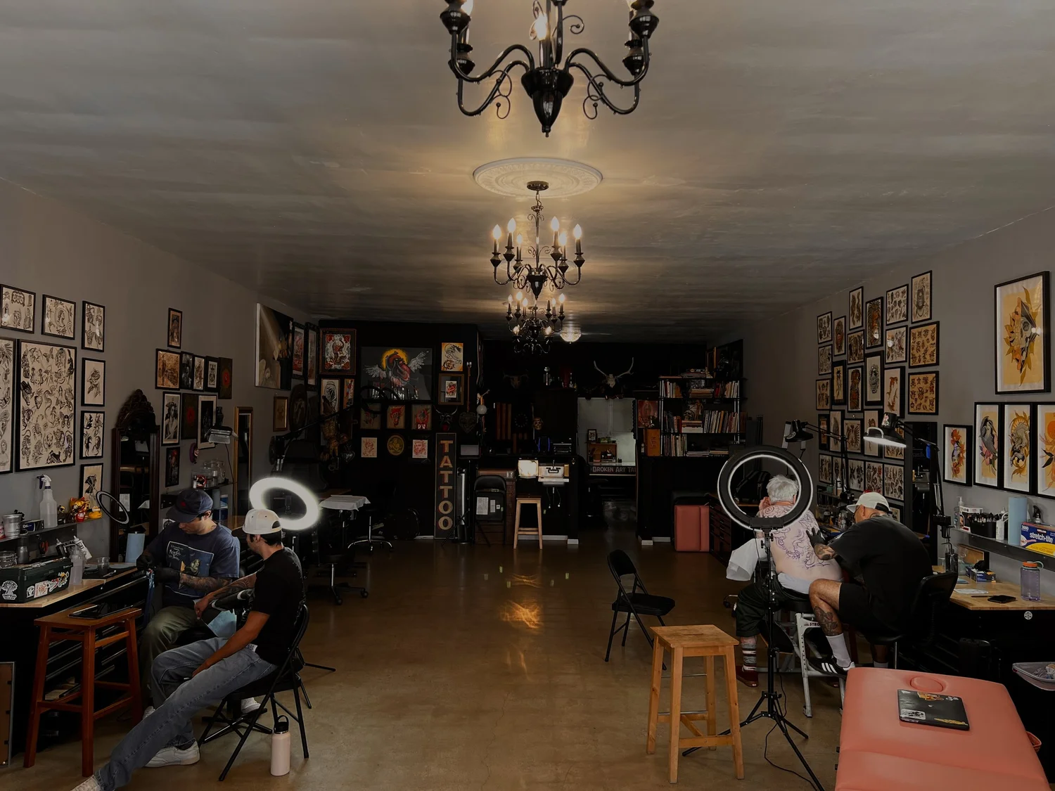 Tattoo in progress at Broken Art Tattoo